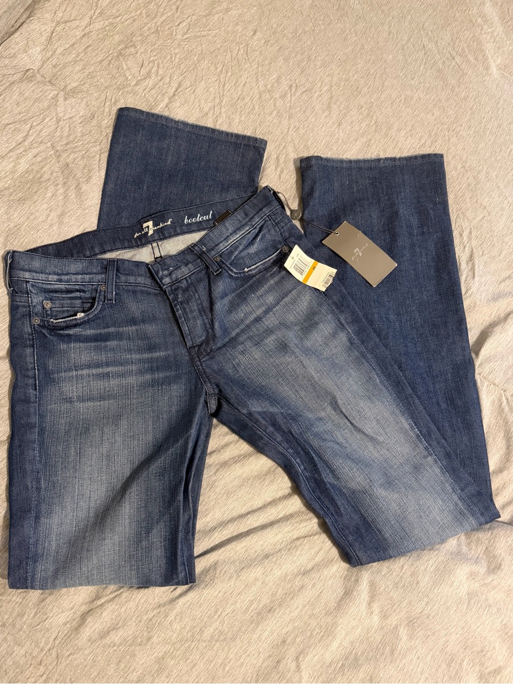 7 For All Mankind Dark Blue Bootcut Jeans